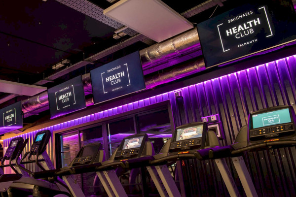Treadmills inside the gym at St Michaels Resort