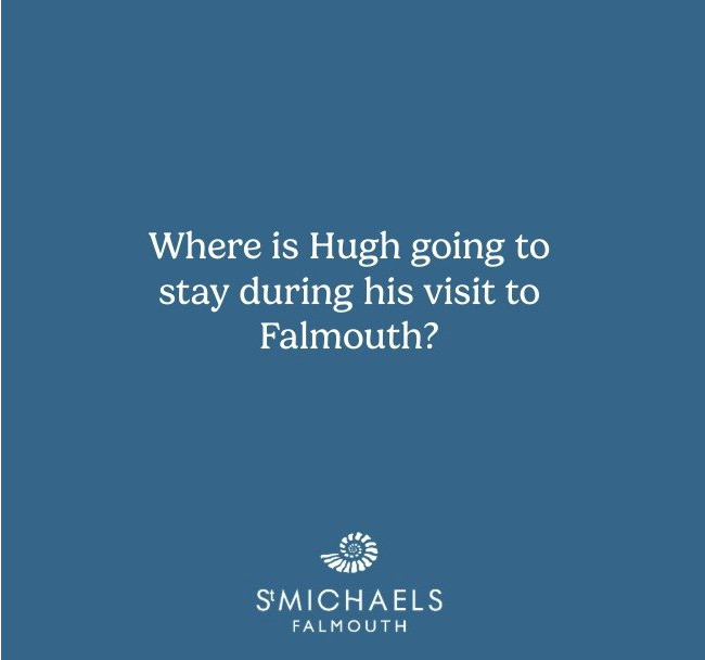 'i'm staying at st michaels for a couple of nights. What could be nicer than that?'